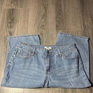 Cato Light Blue Straight Leg Capri Jeans Size 10